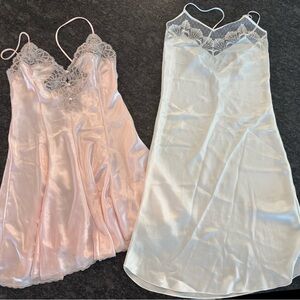 Victoria's Secret Pink and Cream Lace Chemise / Gown